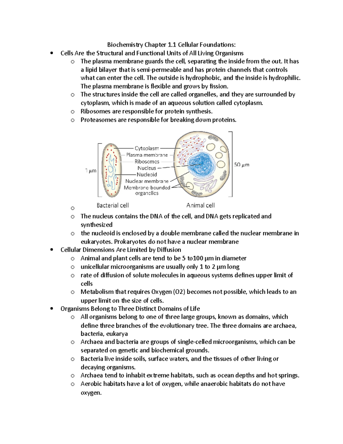 Biochemistry Chapter 1.1 - It has a lipid bilayer that is semi ...