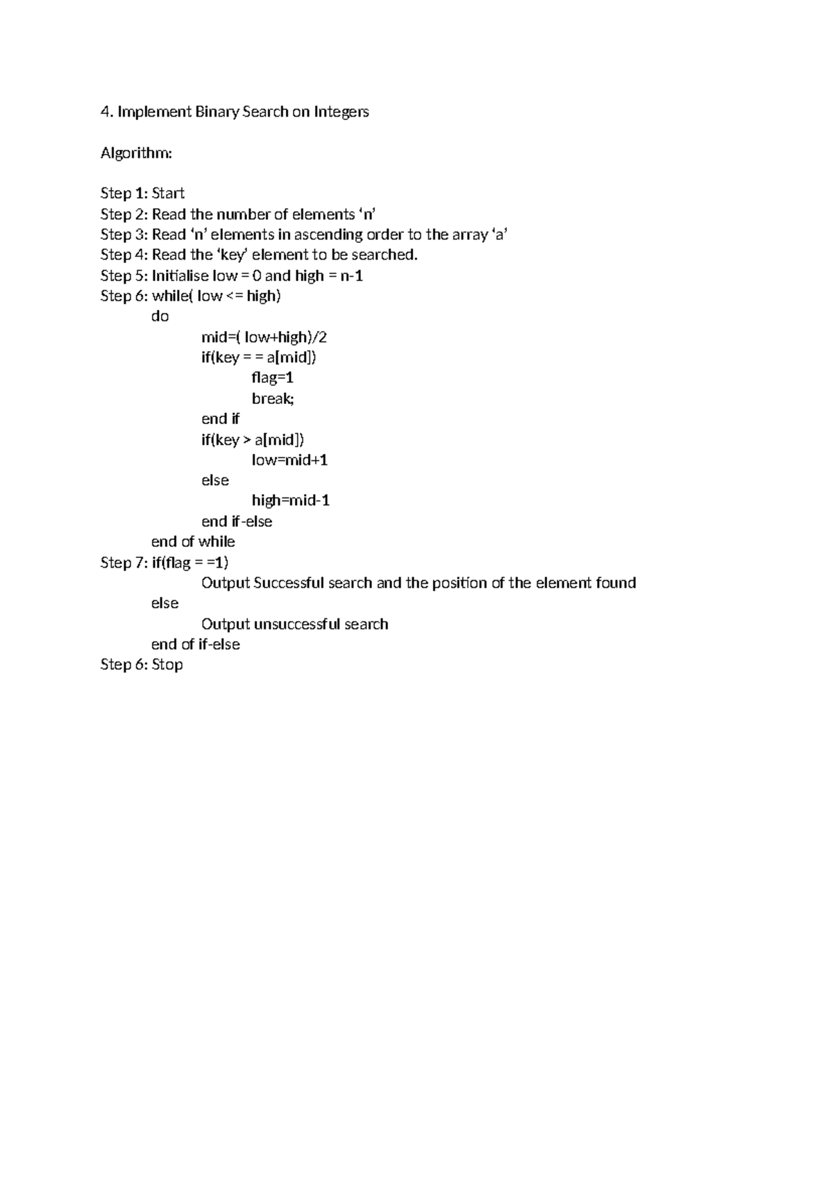 Binary Search integers - Implement Binary Search on Integers Algorithm ...