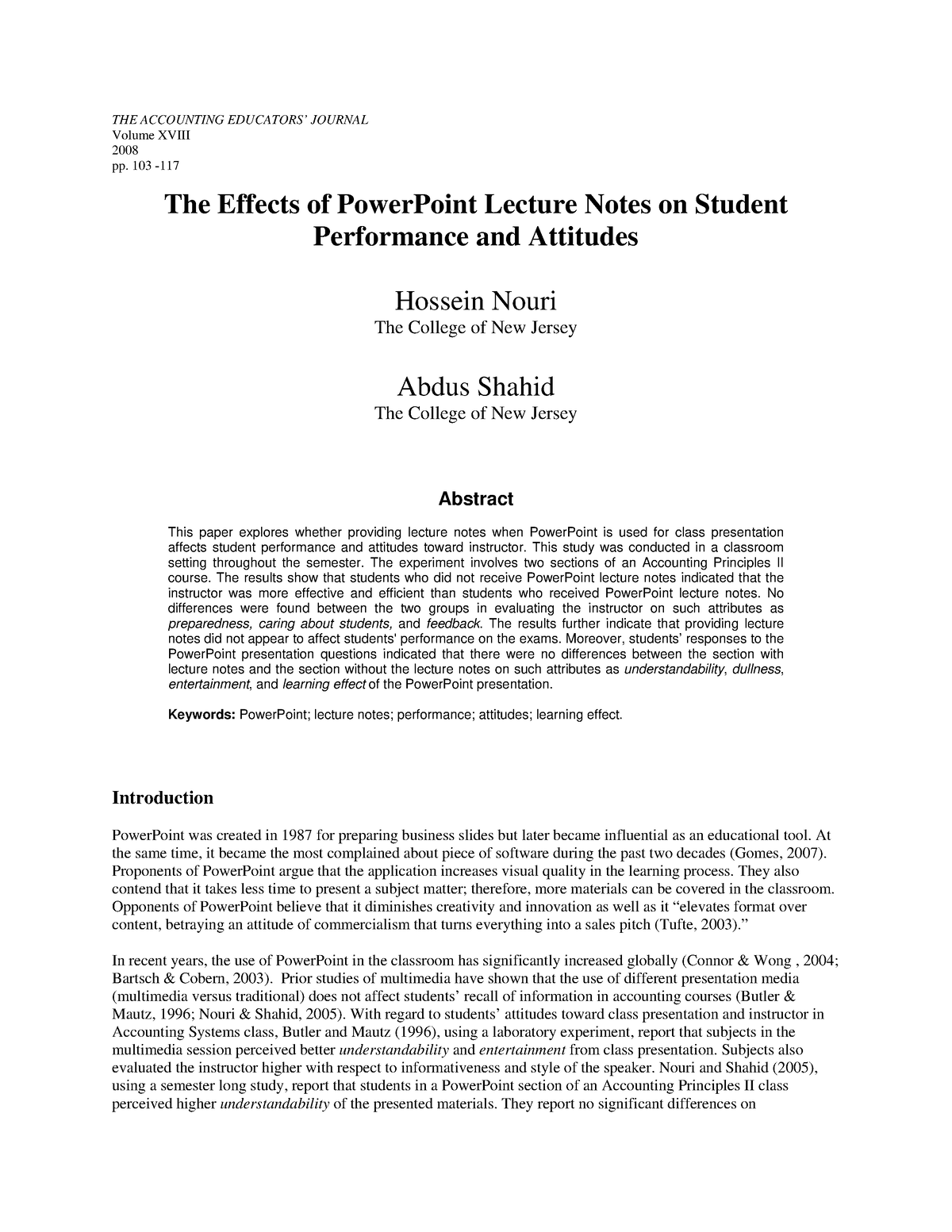 the-effects-of-power-point-lecture-notes-on-student-performance-and