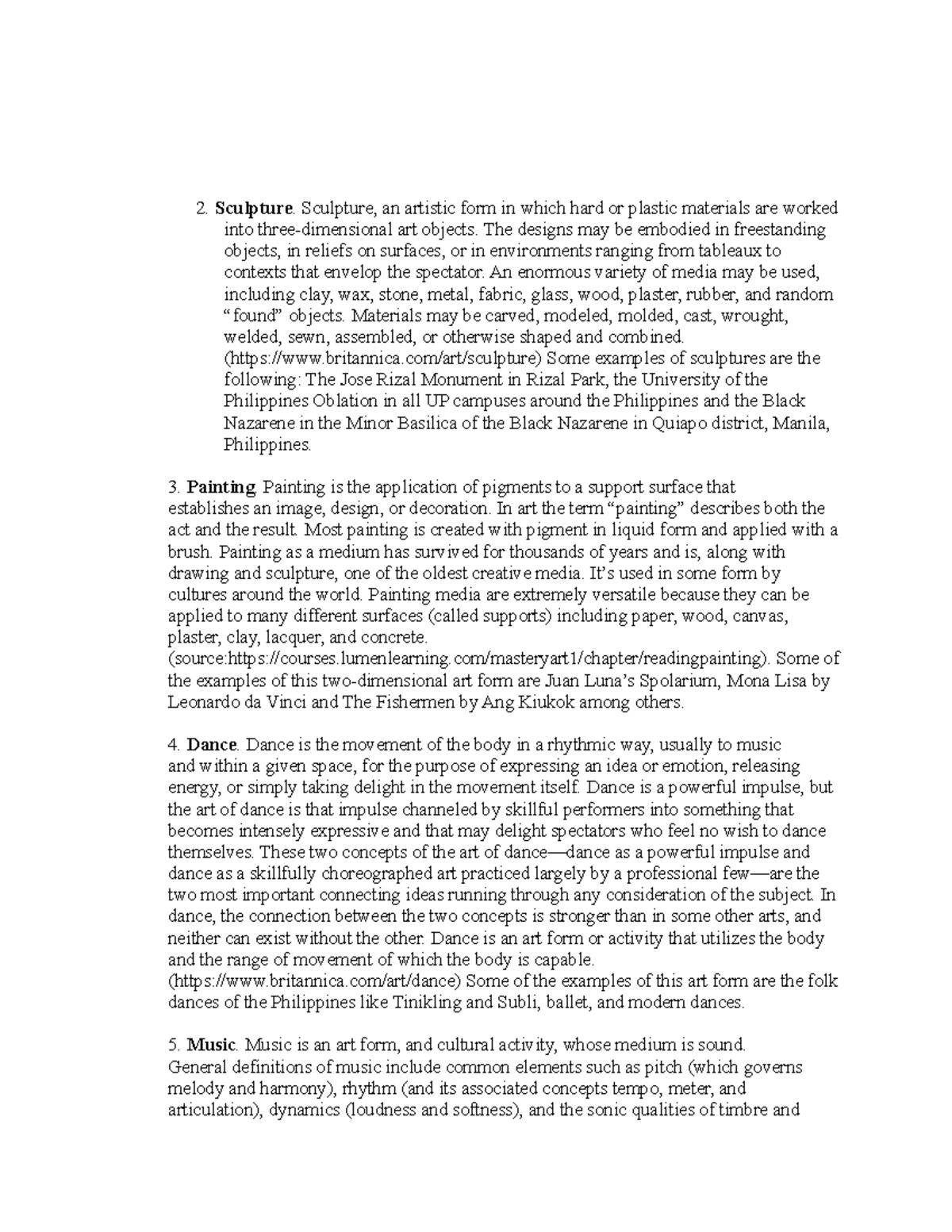 Art Appreciation 3 Sculpture. Sculpture, an artistic form in which