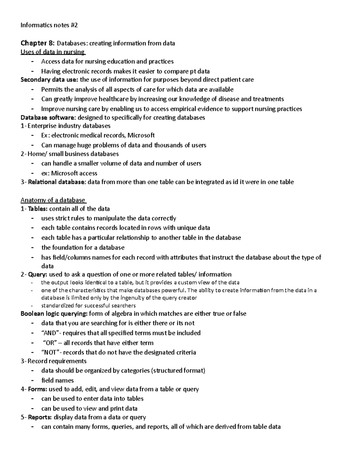 notes-2-informatics-chapter-8-databases-creating-information