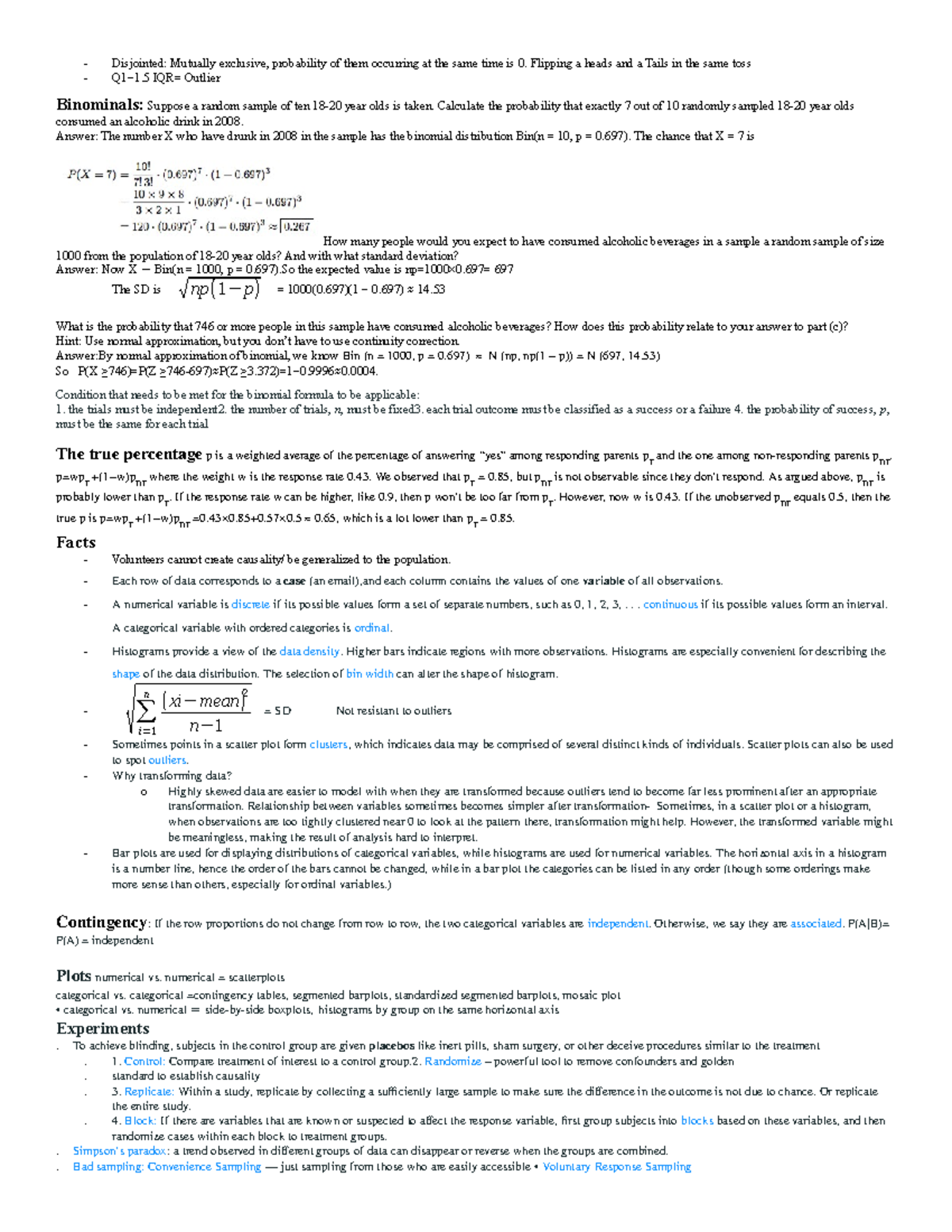 Disjointed Notes - Disjointed: Mutually exclusive, probability of them ...