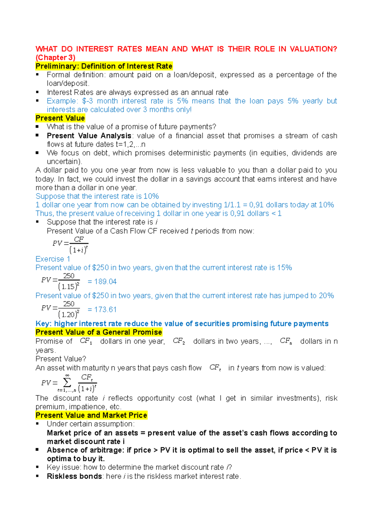 What Do Interest Rates Mean And What Is Their Role In Valuation