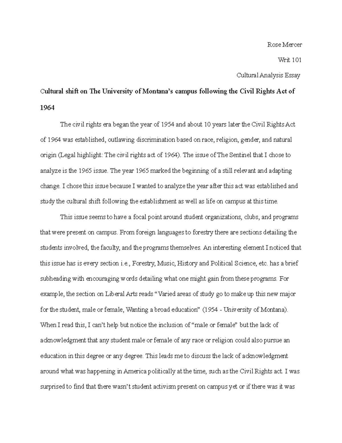 cultural analysis essay titles