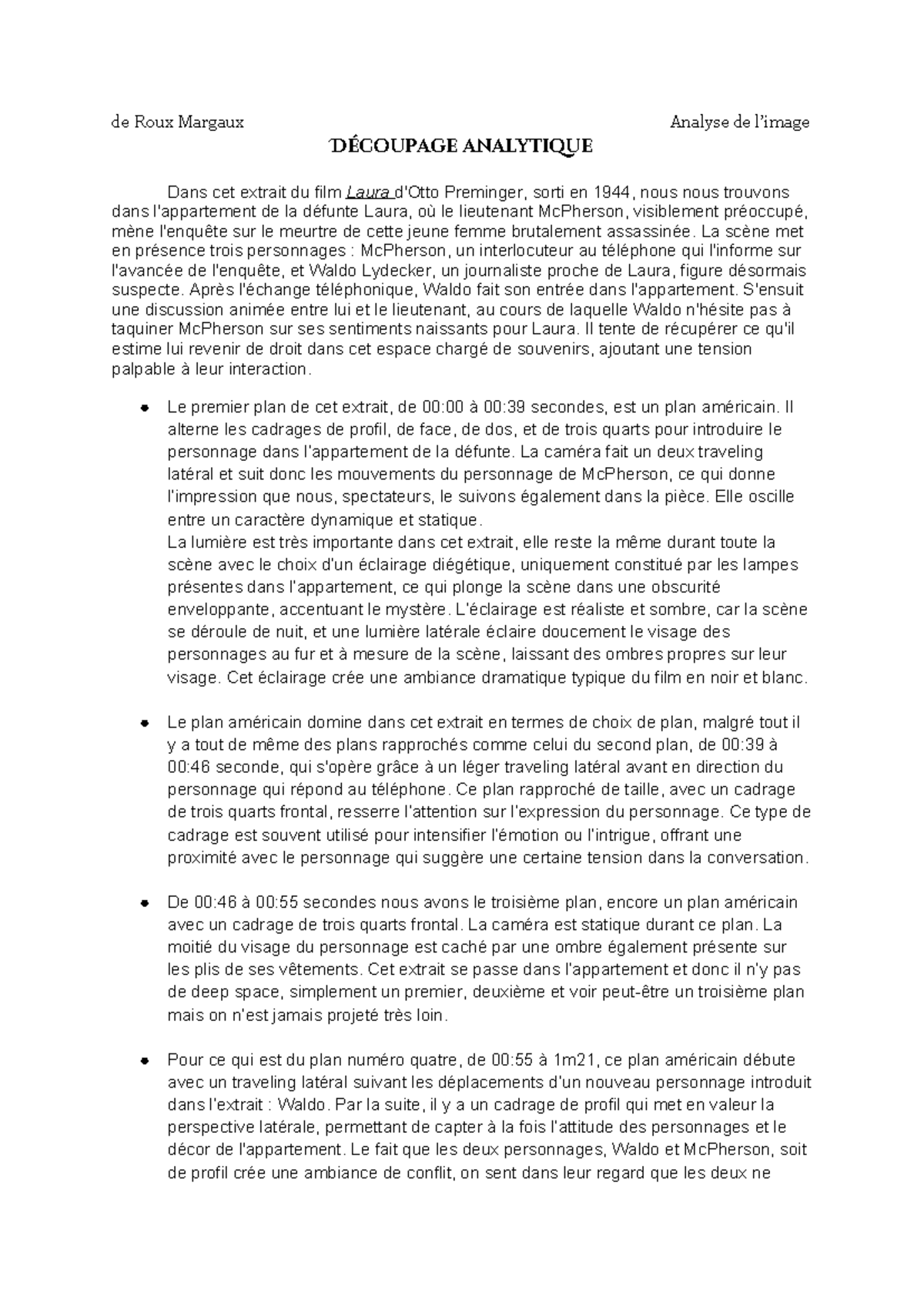 De Roux Margaux - Analyse de l’image - découpage analytique - de Roux ...