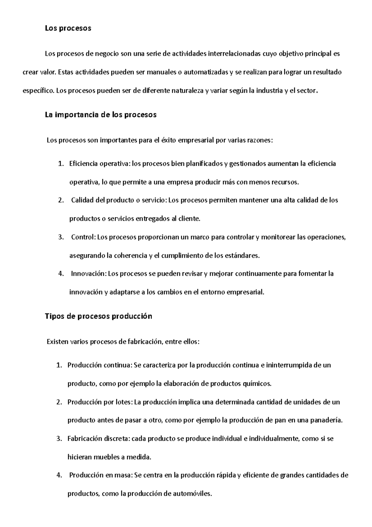 Los Procesos Apuntes De Desarollo Los Procesos Los Procesos De Negocio Son Una Serie De 5977