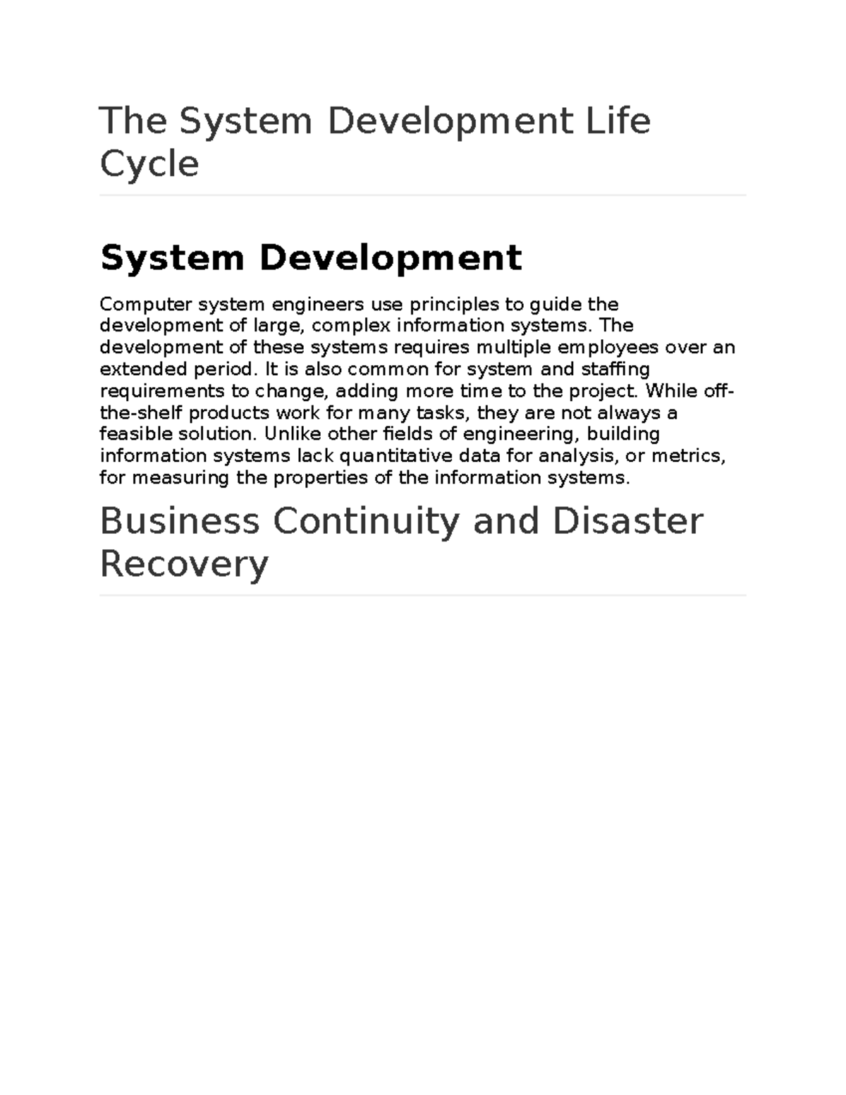 Module 23 System Development LIFE Cycle - The System Development Life ...