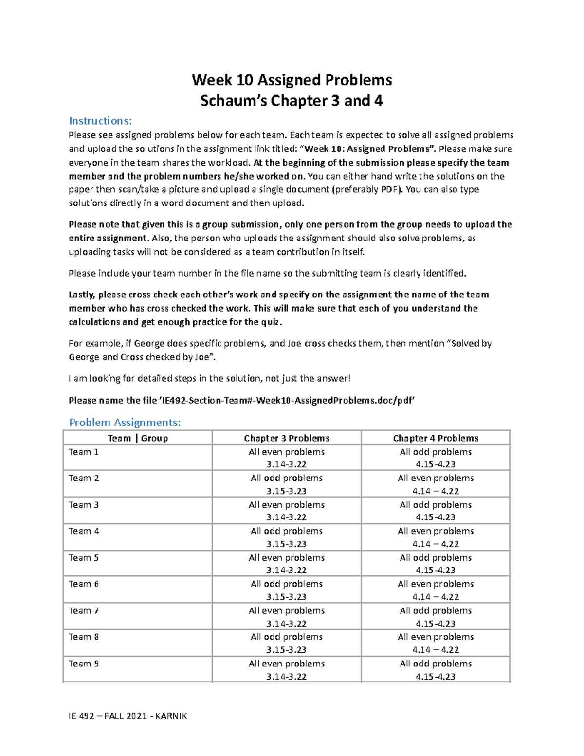 Week10 Schaums 3-4 Problems - Week 10 Assigned Problems Chapter 3 and 4 ...