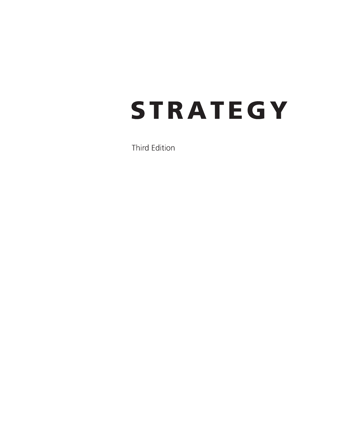 Watson Strategy 3ed - S T R A T E G Y Third Edition Third Edition ฀ W ...