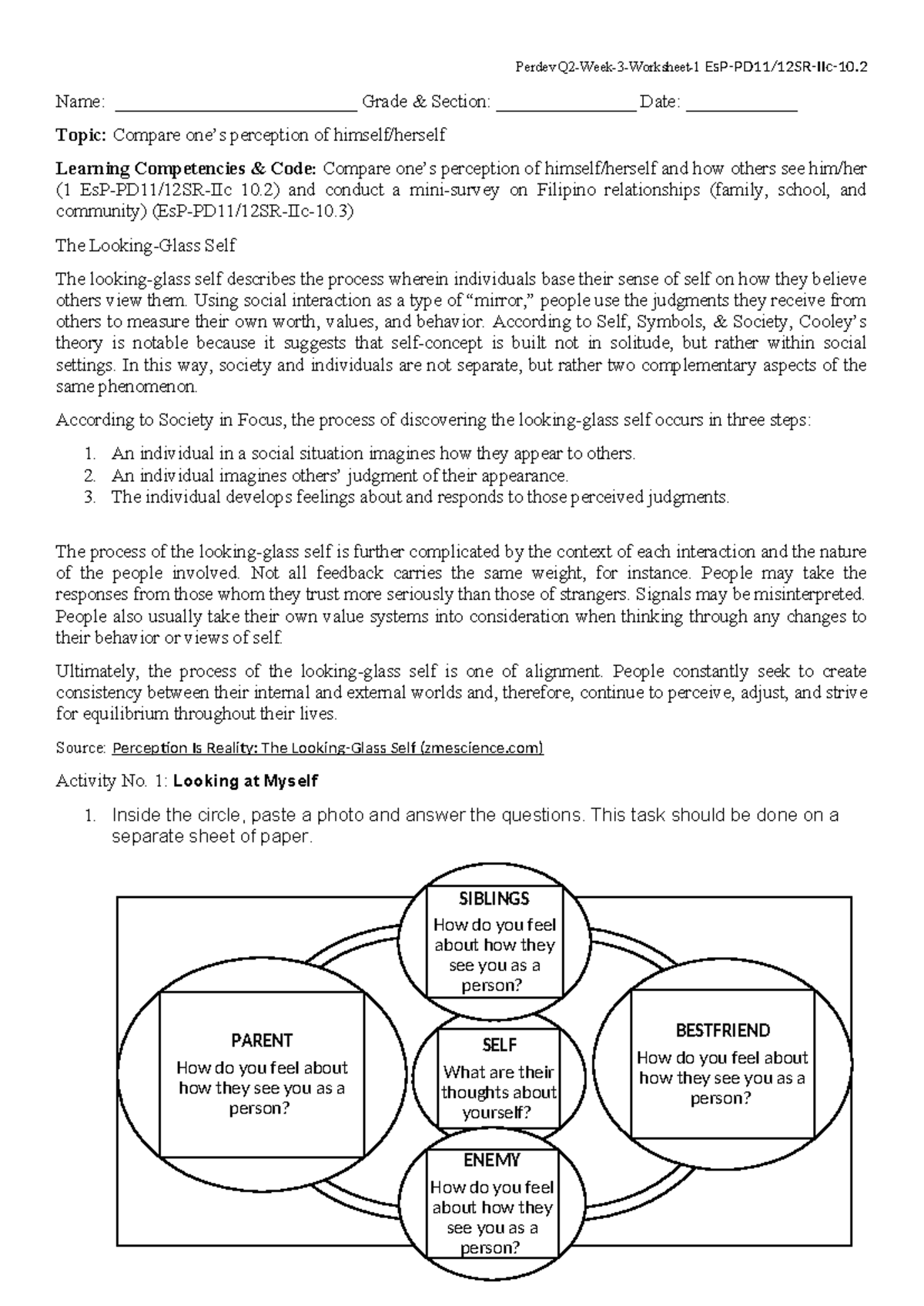 PD Quarter 3- Week 3 - Perdev Q2-Week-3-Worksheet-1 EsP-PD11/12SR-IIc ...