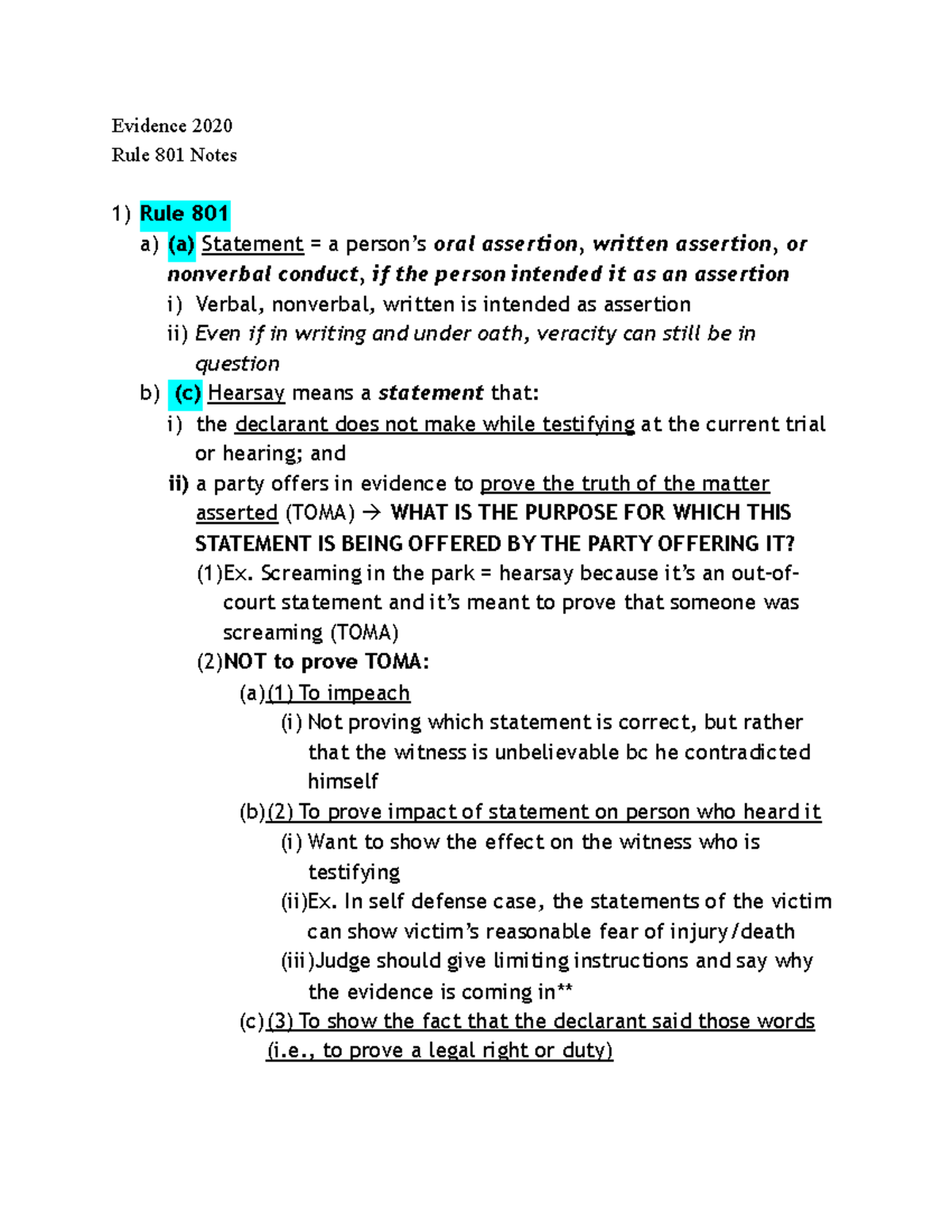 evidence-2020-rule-801-notes-evidence-2020-rule-801-notes-rule-801-a