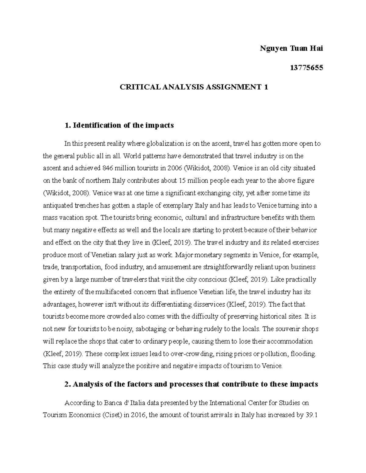 Assignment 1 - Nguyen Tuan Hai 13775655 CRITICAL ANALYSIS ASSIGNMENT 1 ...