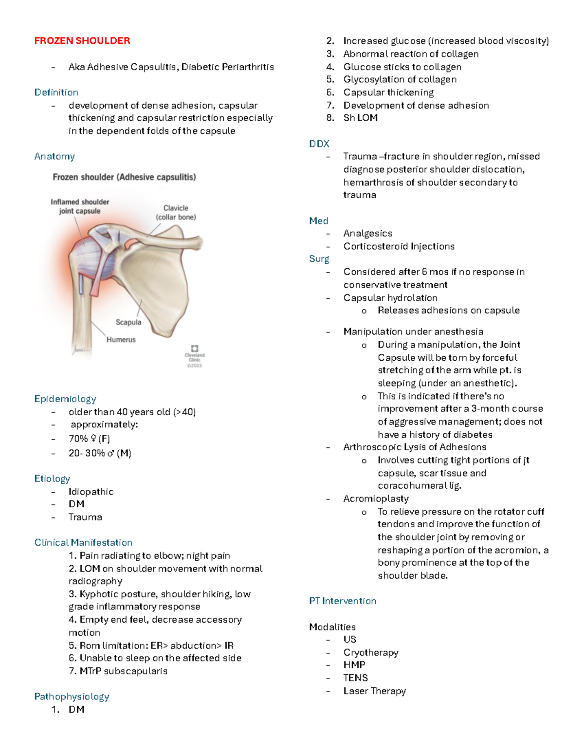 Frozen- Shoulder-reva - FROZEN SHOULDER Aka Adhesive Capsulitis ...