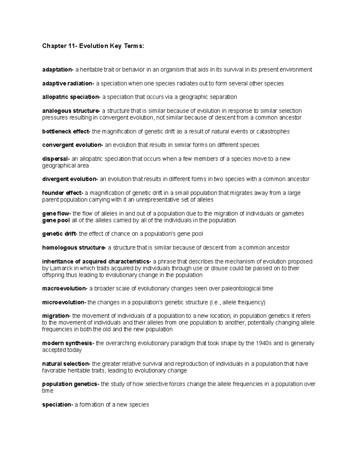 Bio ch 11 evolution terms - Deprecated API usage: The SVG back-end is ...