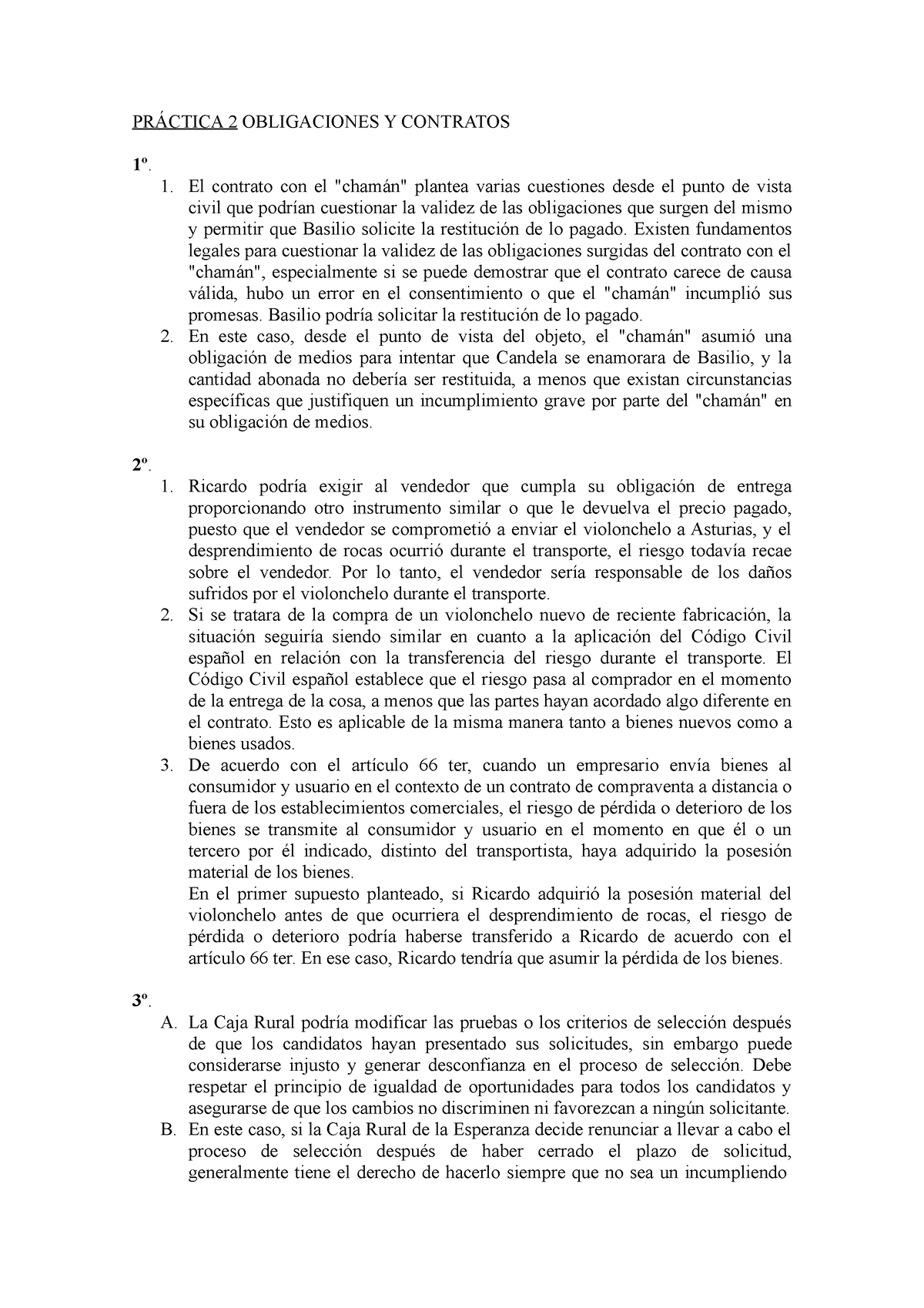 Práctica 2 Obligaciones Y Contratos PrÁctica 2 Obligaciones Y Contratos 1º El Contrato Con El 0481