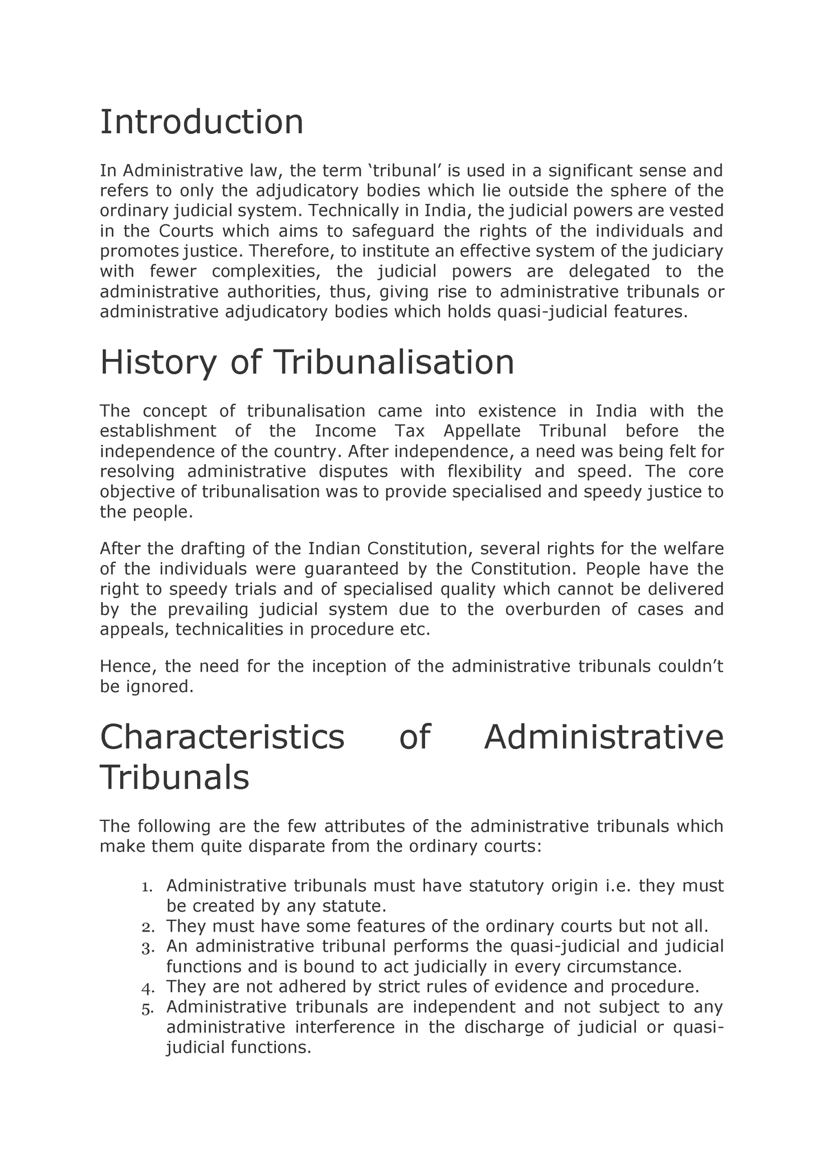 Admini Notes Introduction In Administrative law the term