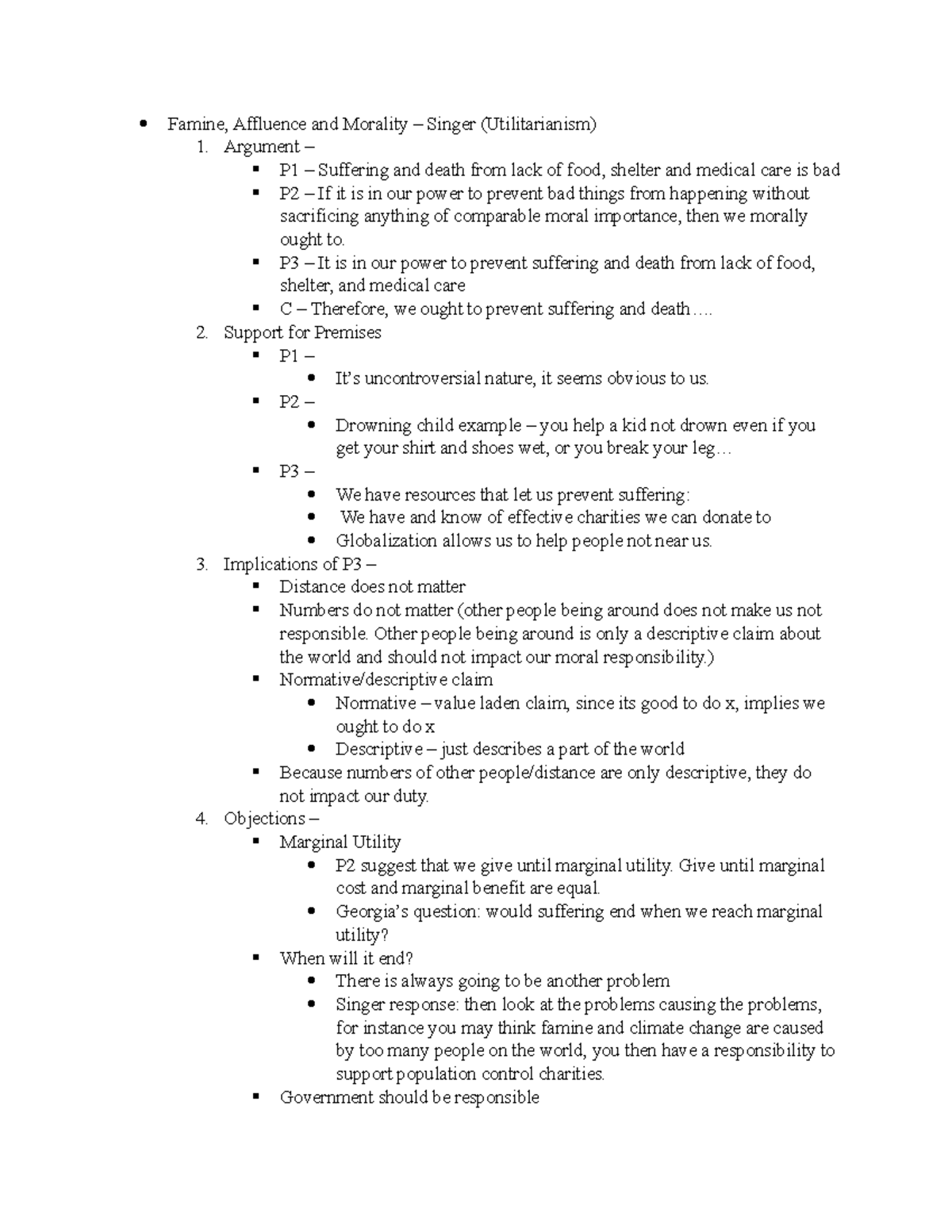 Famin, affluence and morality lecture notes - Famine, Affluence and ...