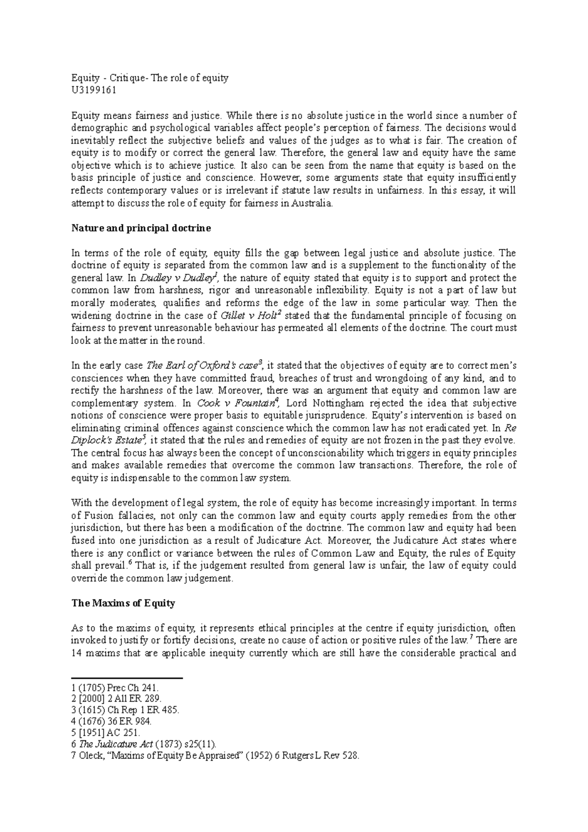 Equity Critique Equity Critique The Role Of Equity U Equity Means 