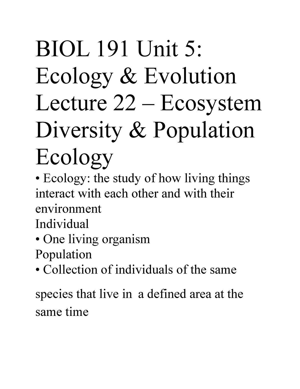 dse bio ecosystem essay