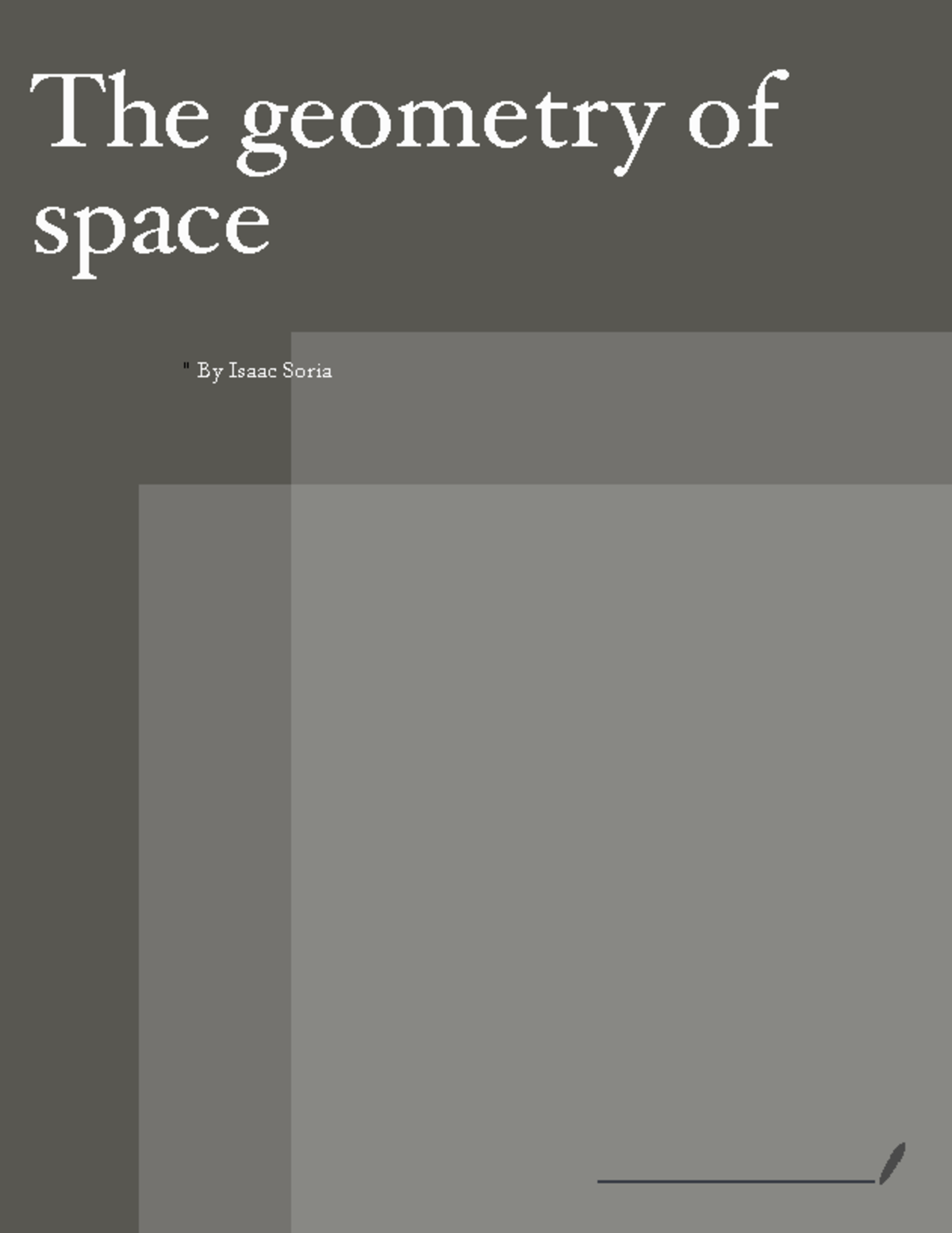 12 - Introduction to 3D geometry - The geometry of space " By Isaac ...
