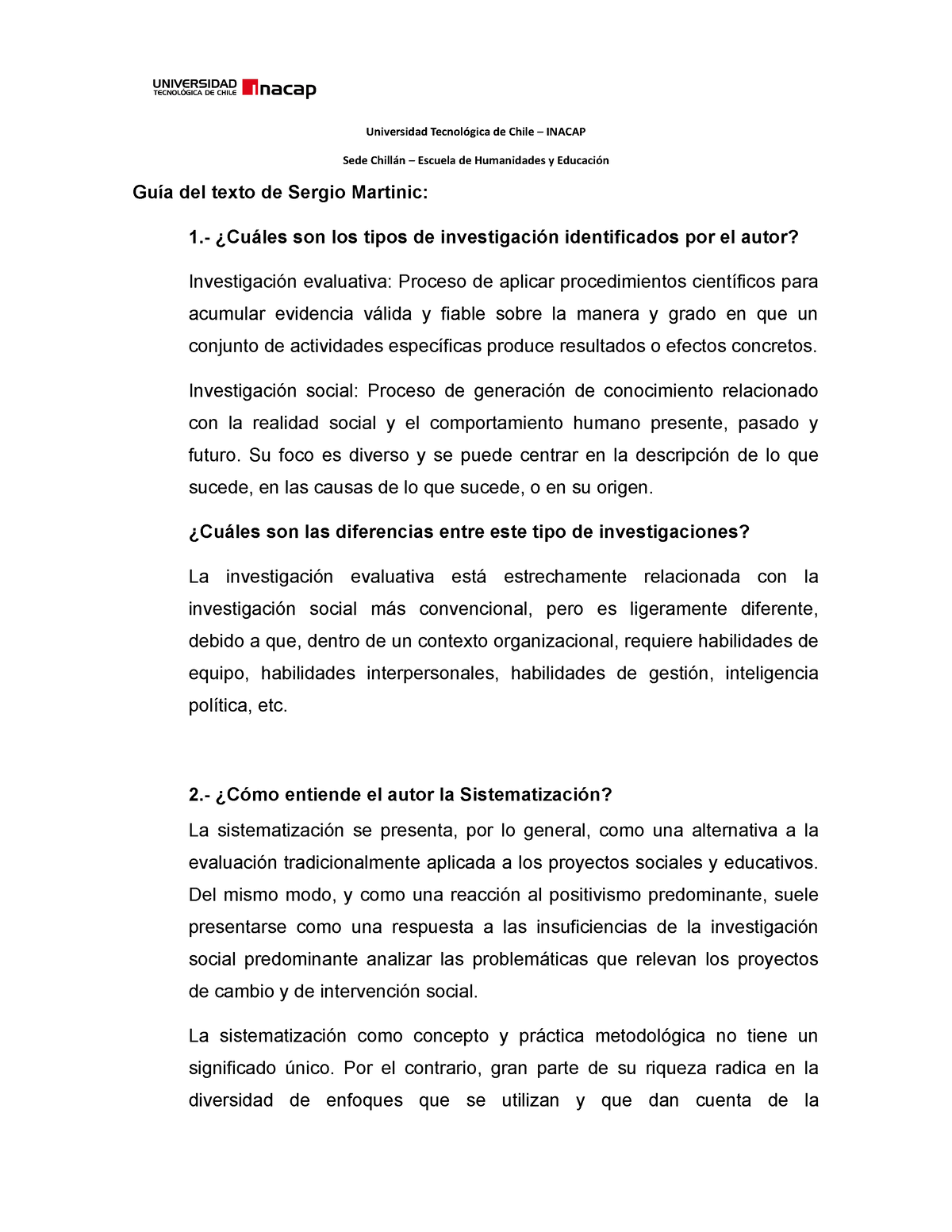 Guía Texto Sergio Martinic - Universidad Tecnológica De Chile – INACAP ...