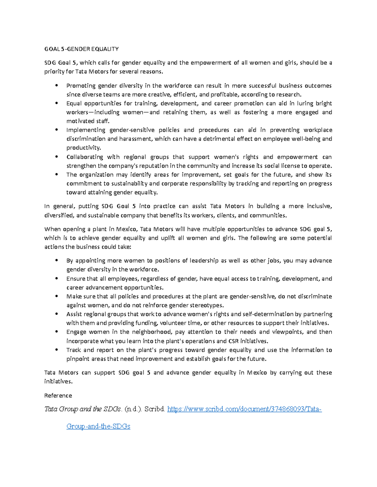 SDG SDGS GOAL 5GENDER EQUALITY SDG Goal 5, which calls for gender