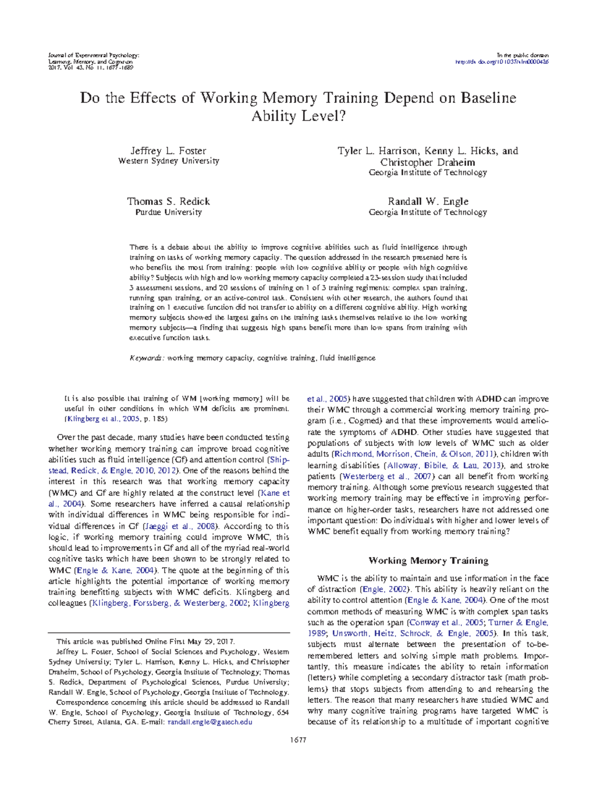 2017-23586-001 - detail notes. - Do the Effects of Working Memory ...