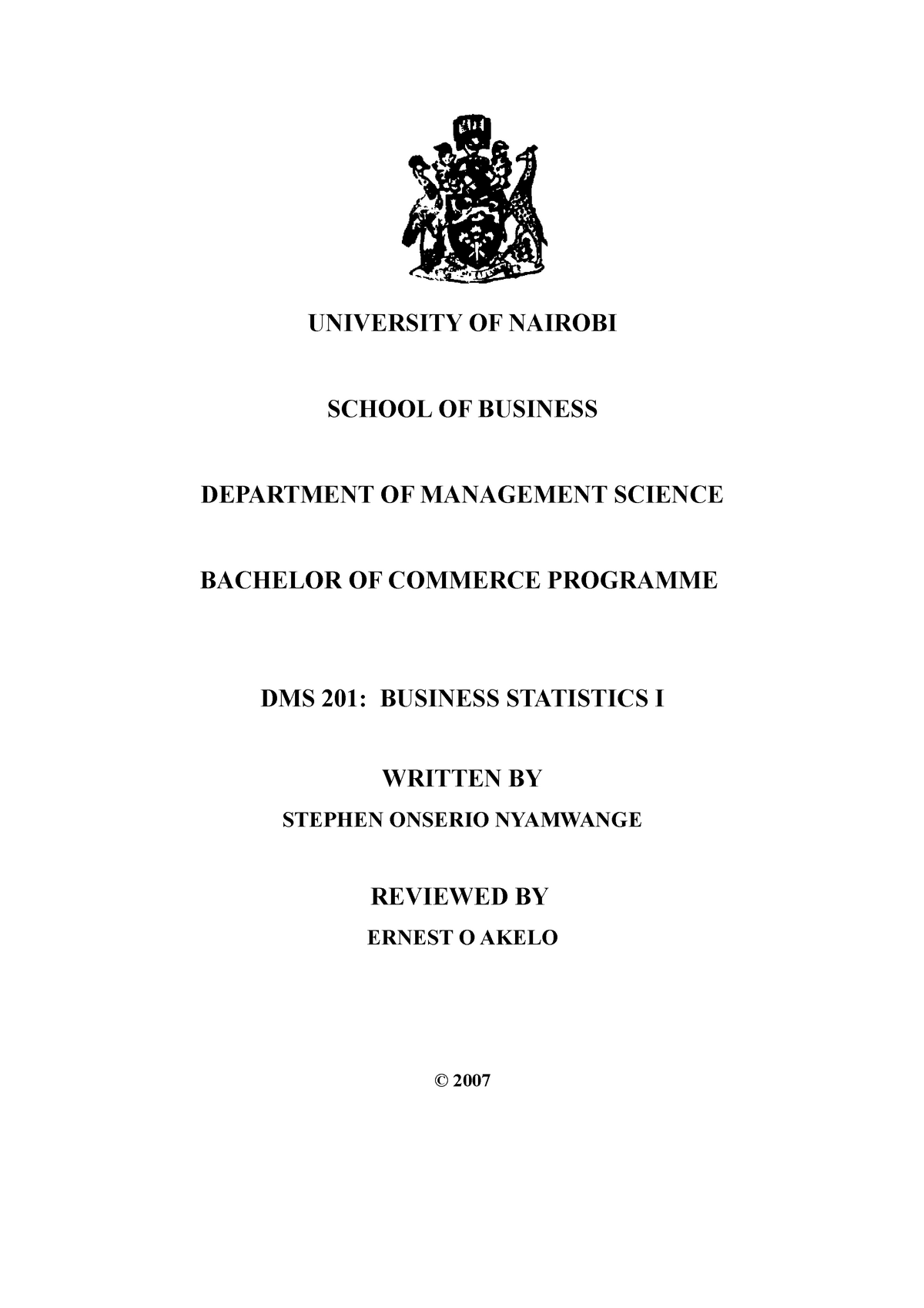 business plan university of nairobi