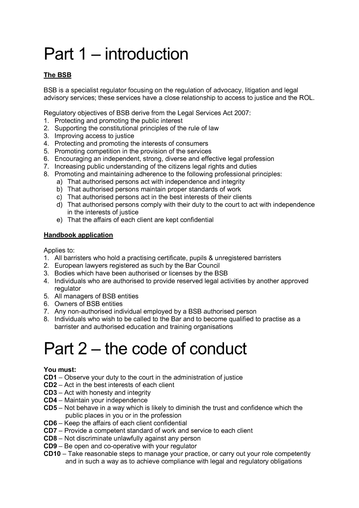 final-professional-ethics-revision-pack-part-1-3-introduction-the-bsb