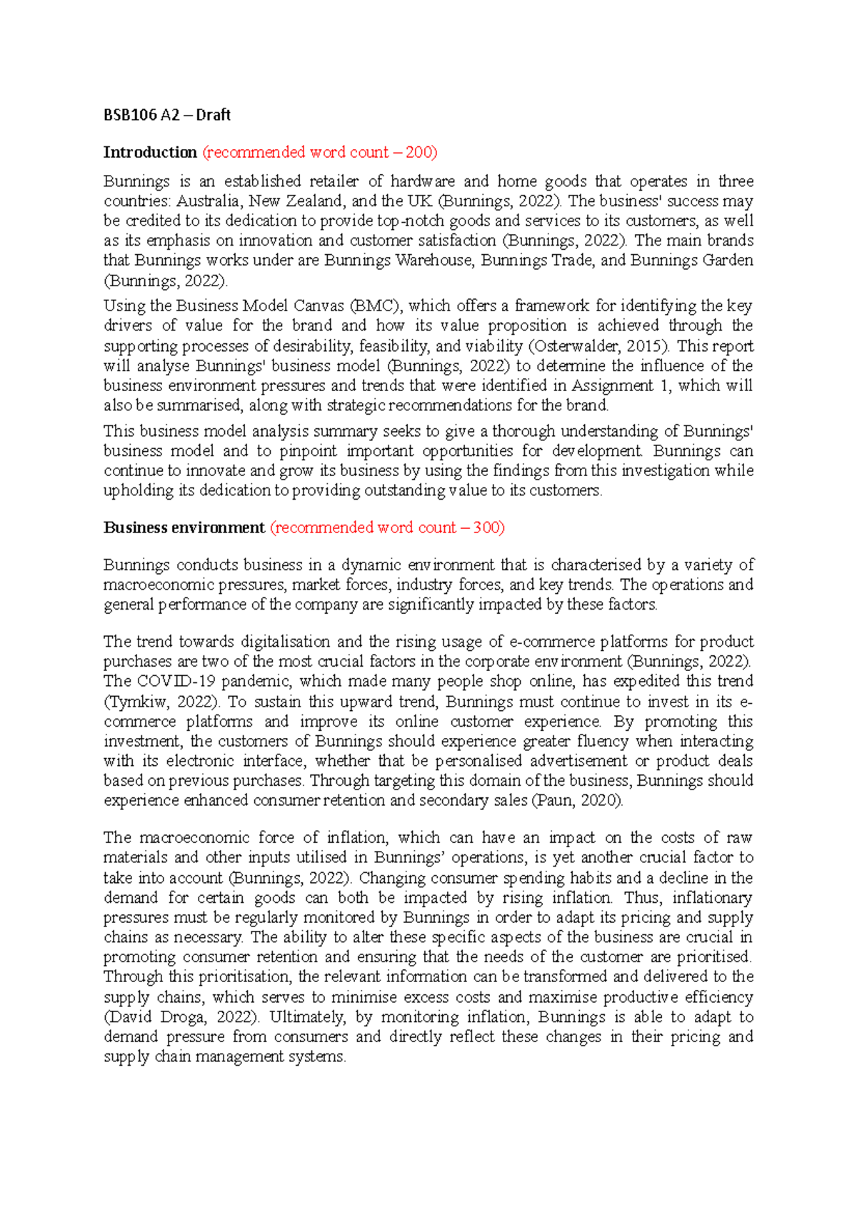 BSB106 A2 Draft - BSB106 A2 – Draft Introduction (recommended word ...