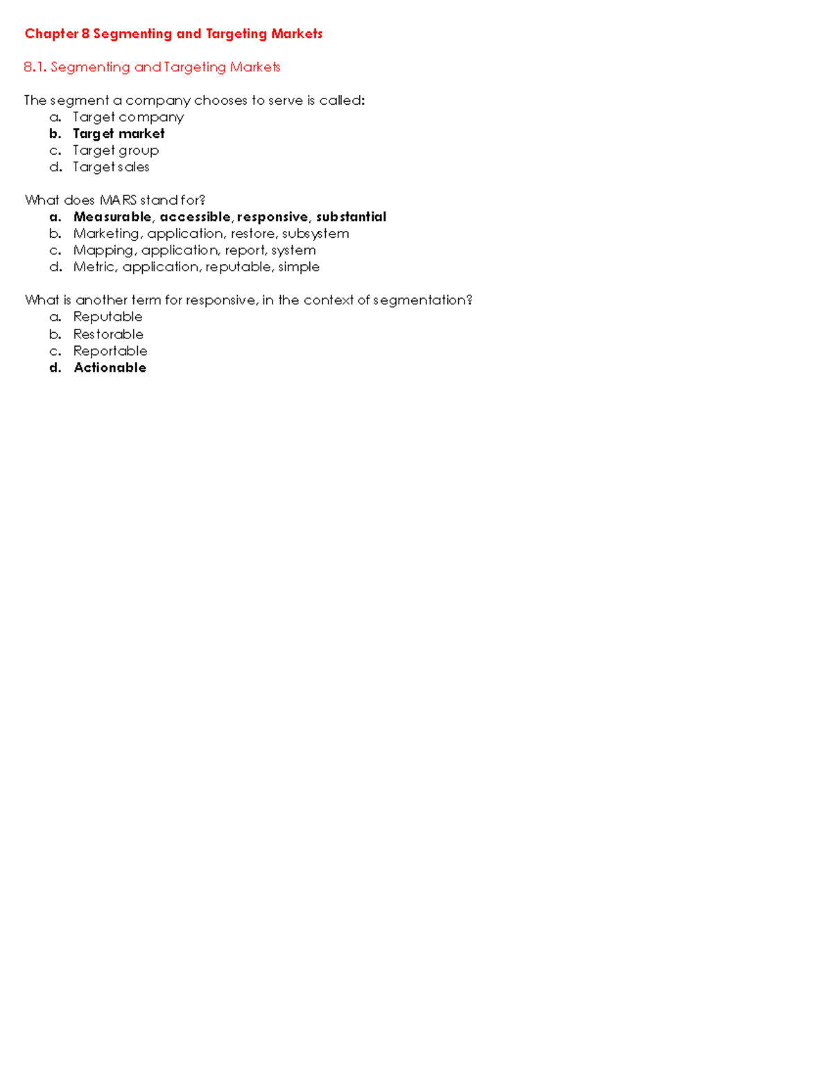 assignment quiz module 08 segmentation