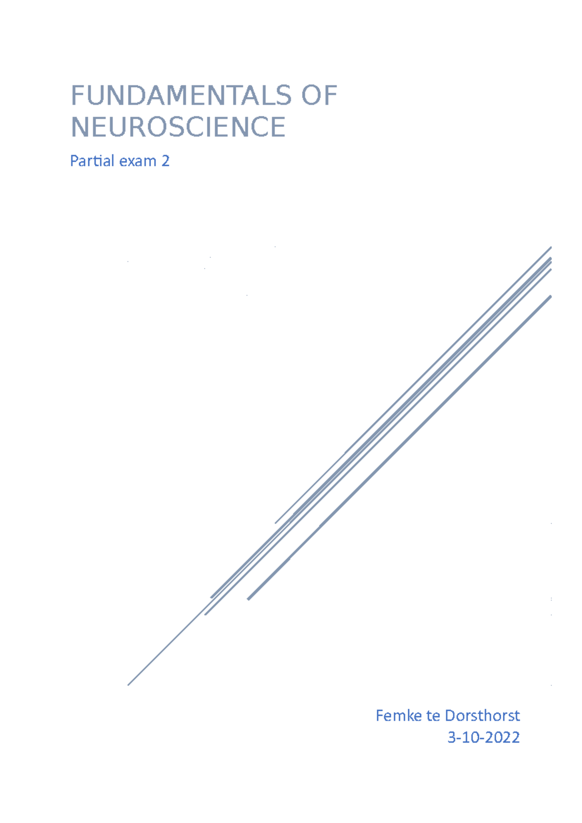 Fundamentals Of Neuroscience Lecture Annotations Partial Exam 2 ...