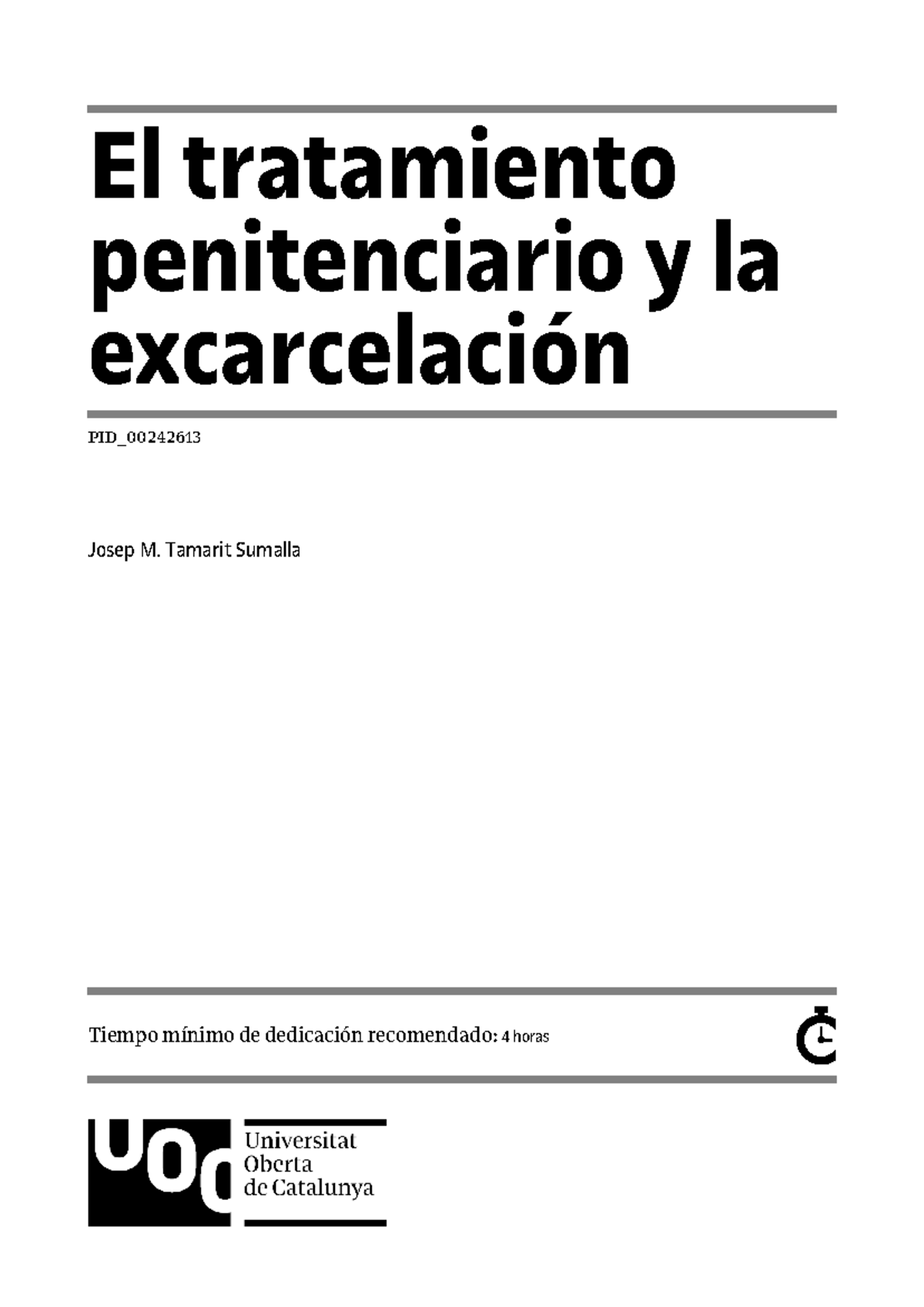 Módulo 5 - modulos - El tratamiento penitenciario y la excarcelación ...