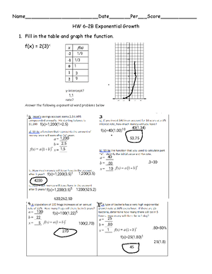 Logistic Growth Worksheet 2020 - Problems taken/modified from Finney ...
