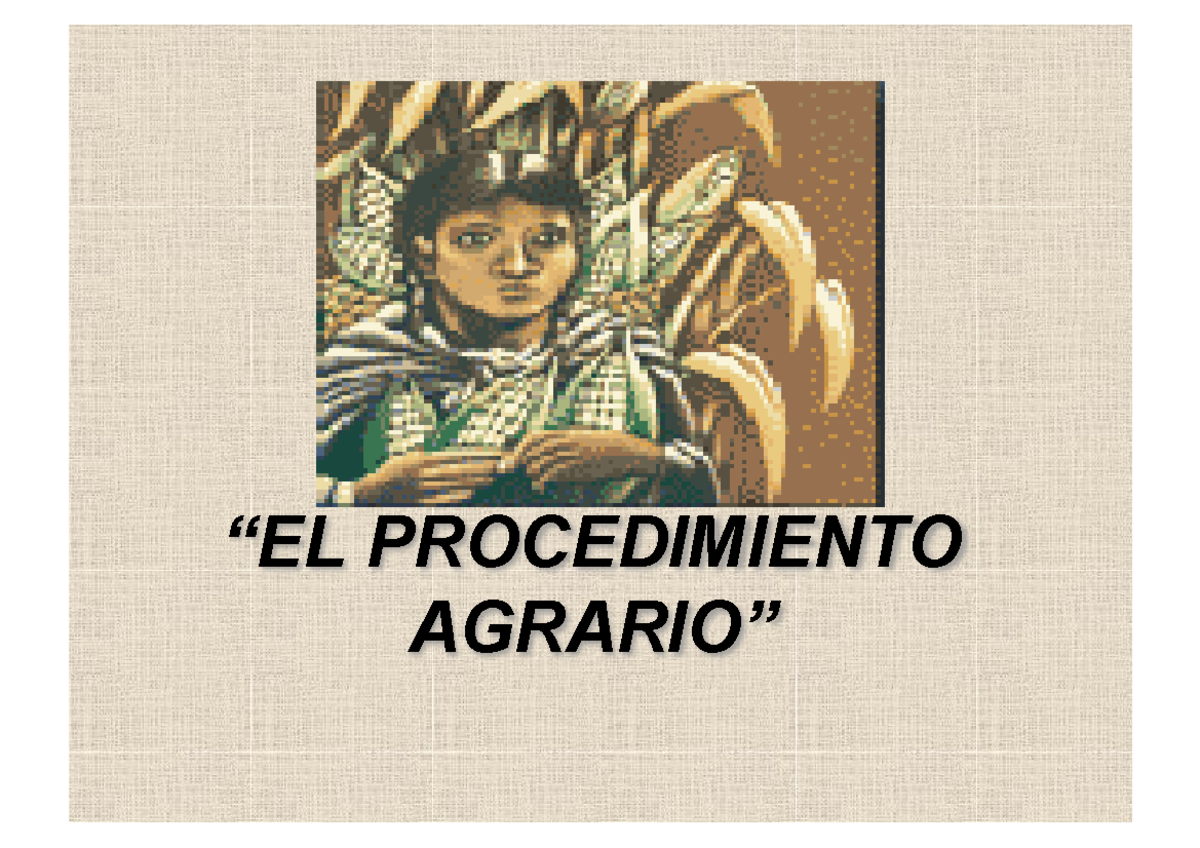 El Procedimiento Agrario - “EL PROCEDIMIENTO AGRARIO” El Juicio Agrario ...