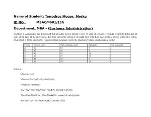 quantitative analysis for management decisions assignment 02