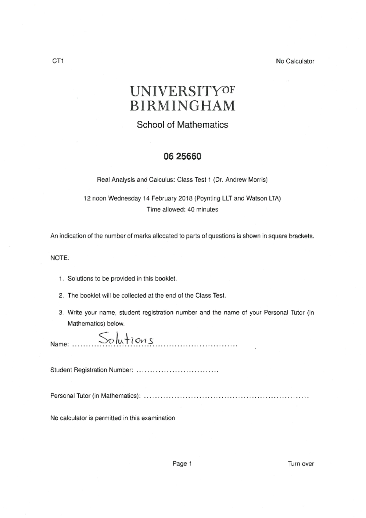Spring class test solutions - 06 25660 - Studocu