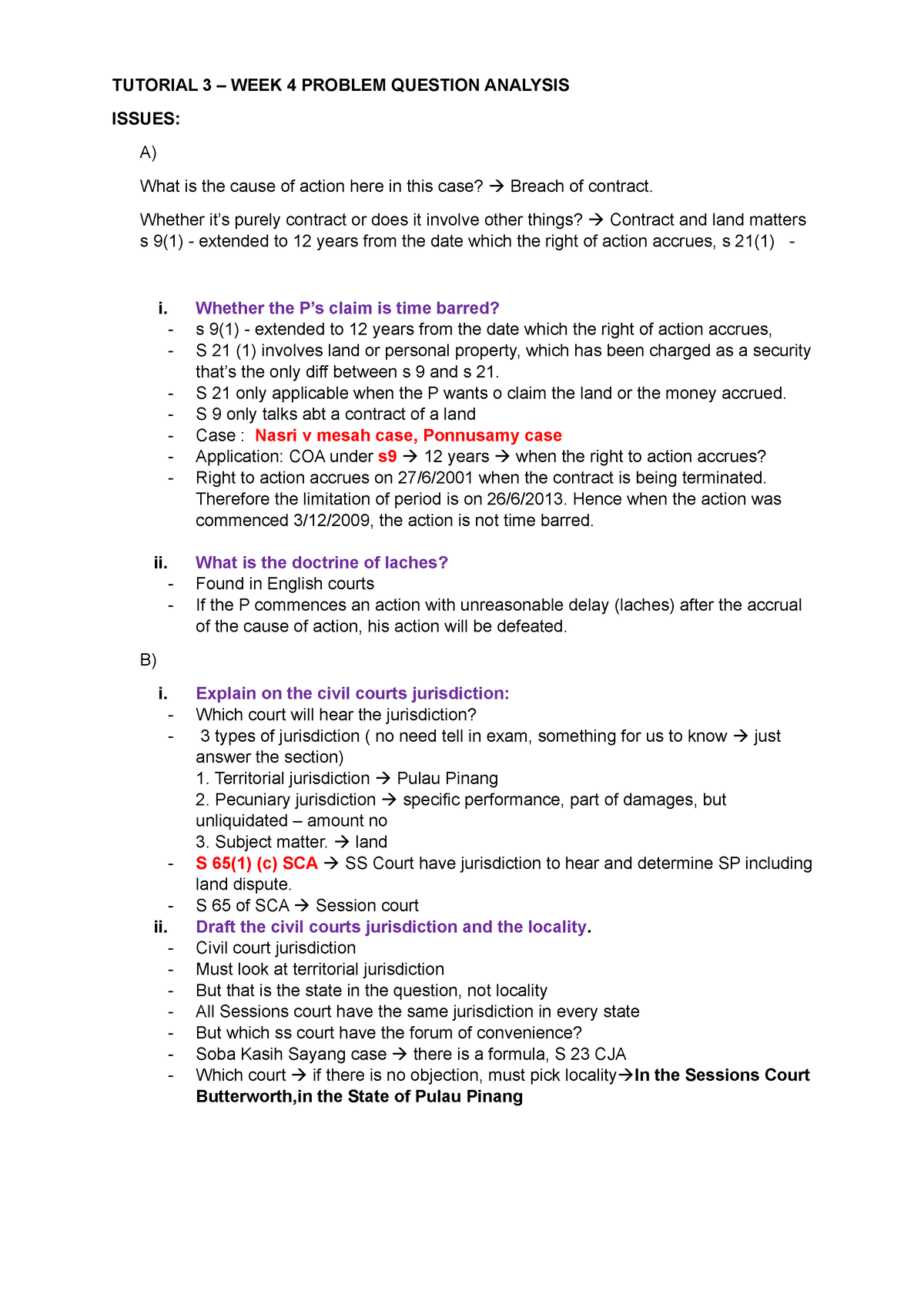 Tutorial 3 - Week 4 - Problem Discussion - TUTORIAL 3 – WEEK 4 PROBLEM ...