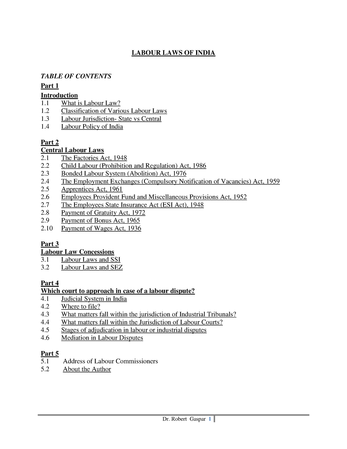 labour-laws-eqwrqre-labour-laws-of-india-table-of-contents-part-1