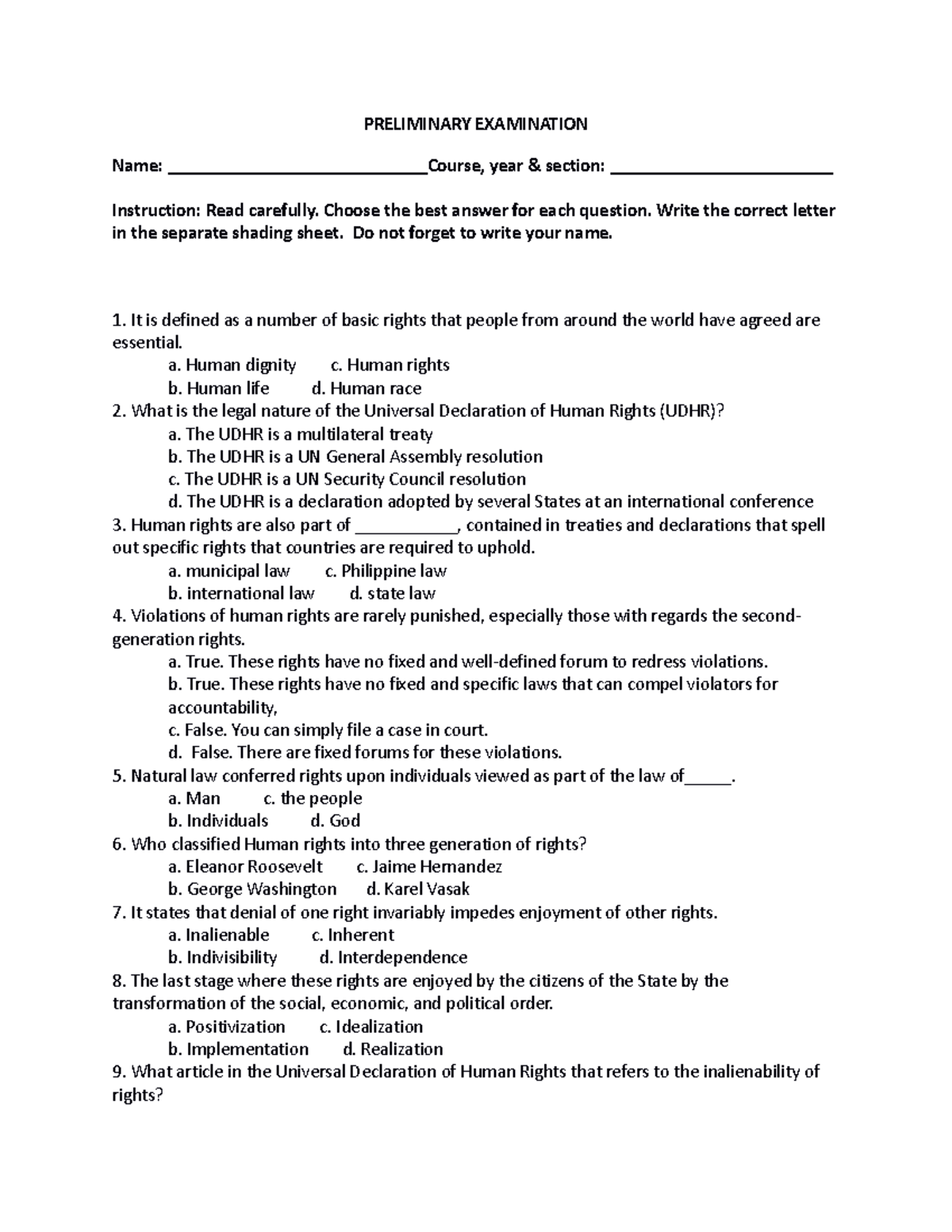 Humaneduc-Prelim-1 - Lesson - The International Law of Human Rights ...