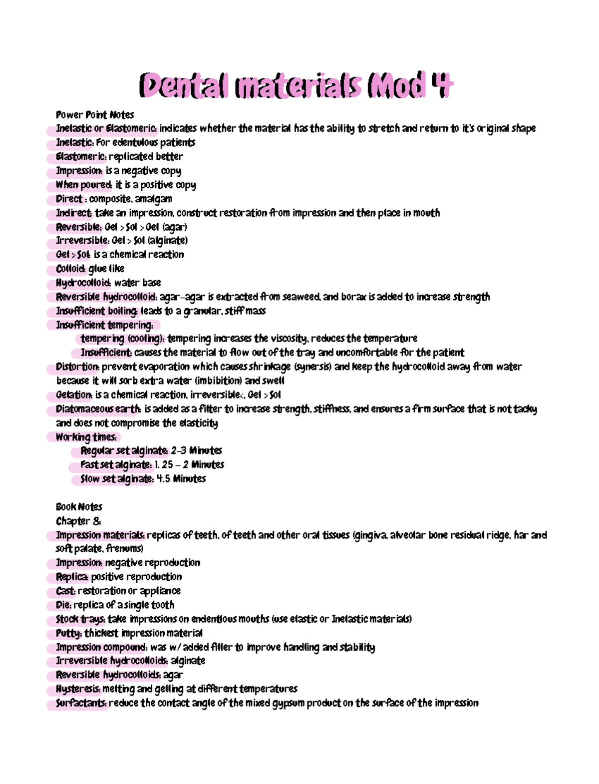 Dental Materials Module 4 Dental materials Mod 4 Dental materials Mod