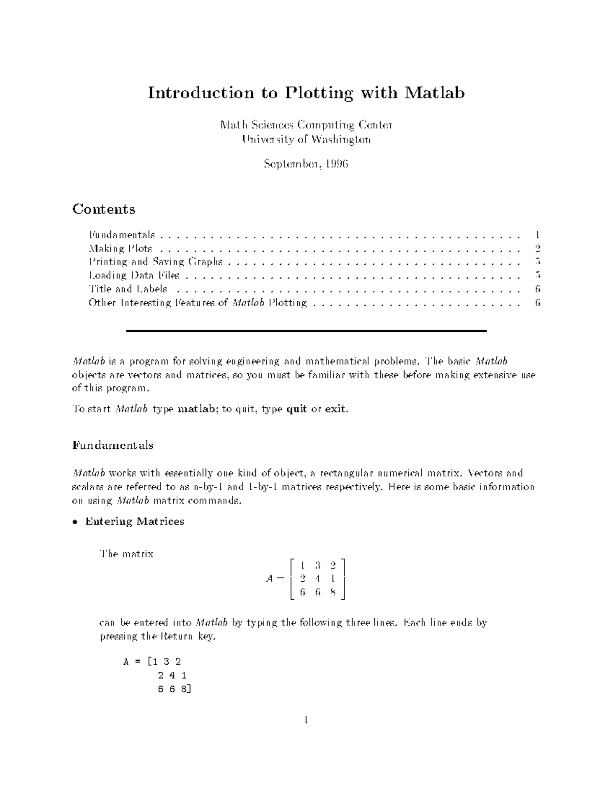 Plotting Tutorial - Introduction to Plotting with Matlab ...
