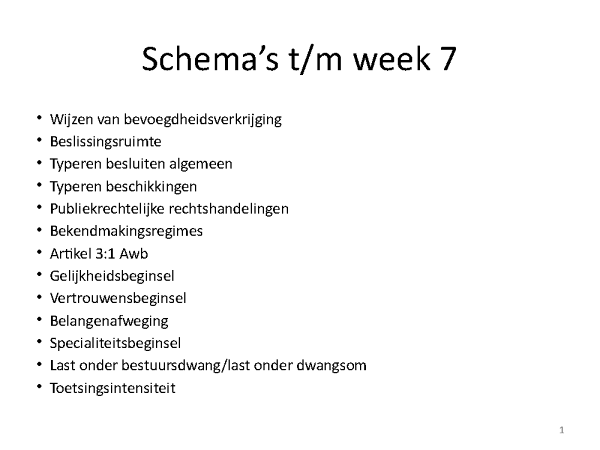 Samenvatting Kernvak Bestuursrecht II: college(s) 1-7, werkgroep(en) 1
