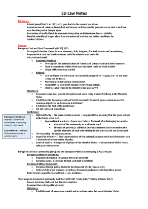 EU lectures 5 and 6 - Law making and comptences - L5/6: Law Making and ...