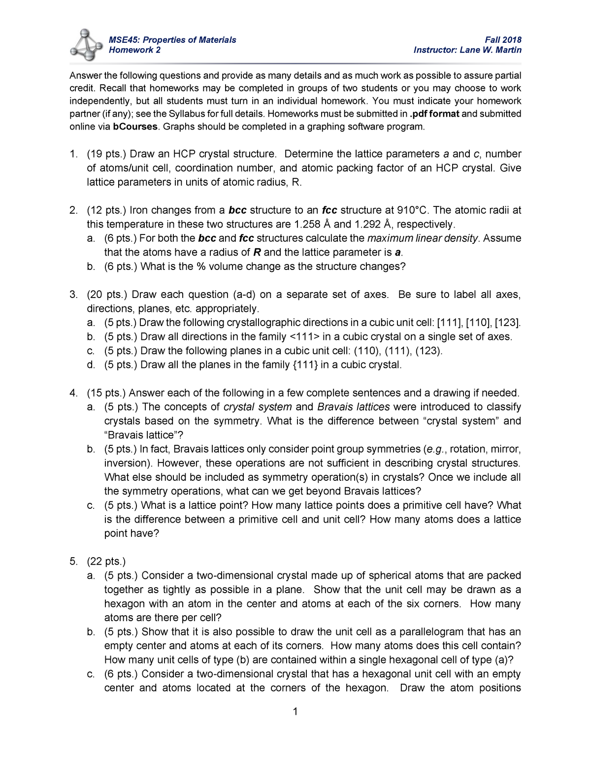 MSE45 Homework 2 Fall2018 - Warning: TT: Undefined Function: 32 MSE45 ...