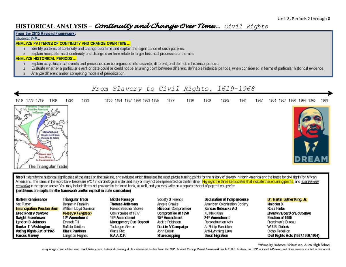 CCOT - Civil Rights Movement - Written by Rebecca Richardson, Allen ...