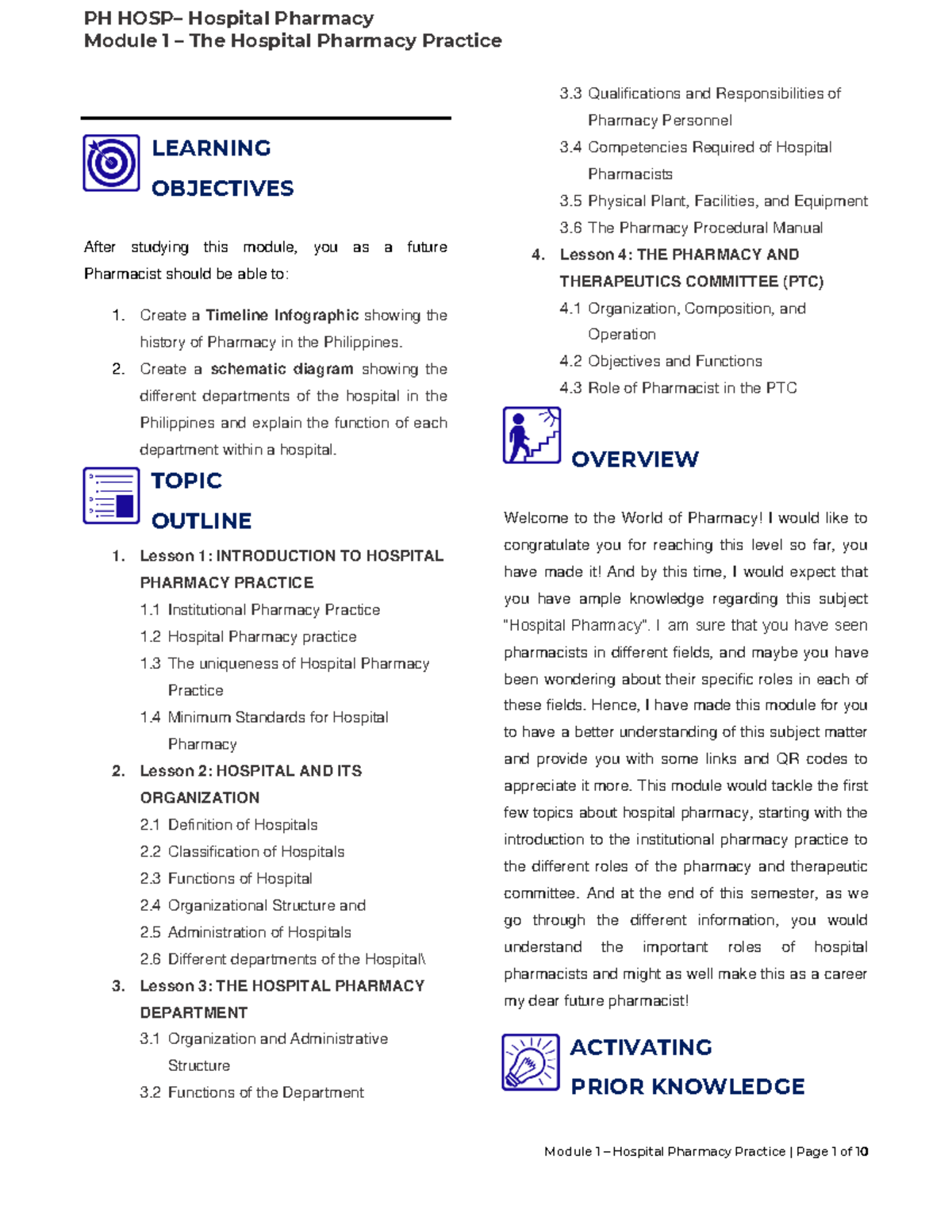 hospital-pharmacy-i-lec-module-1-layout-learning-objectives-after