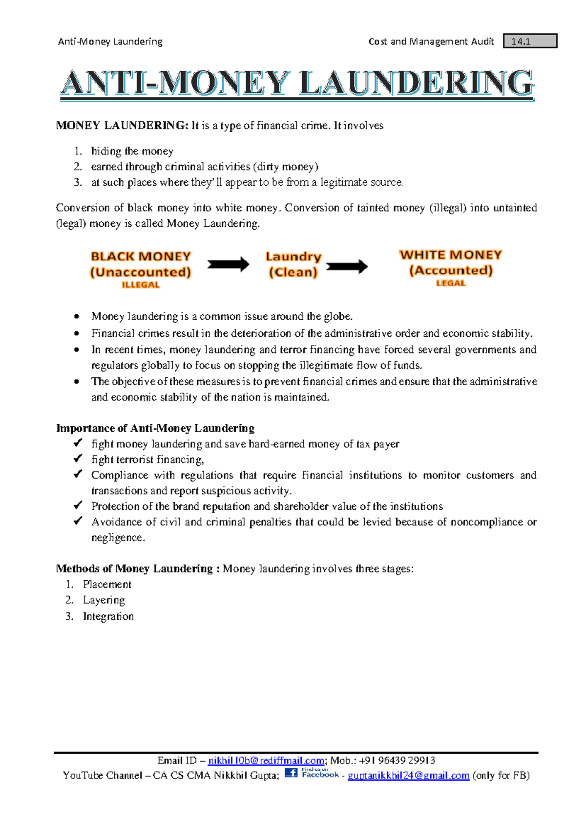 Economic law anti money laundering act - Anti-Money Laundering Cost and ...