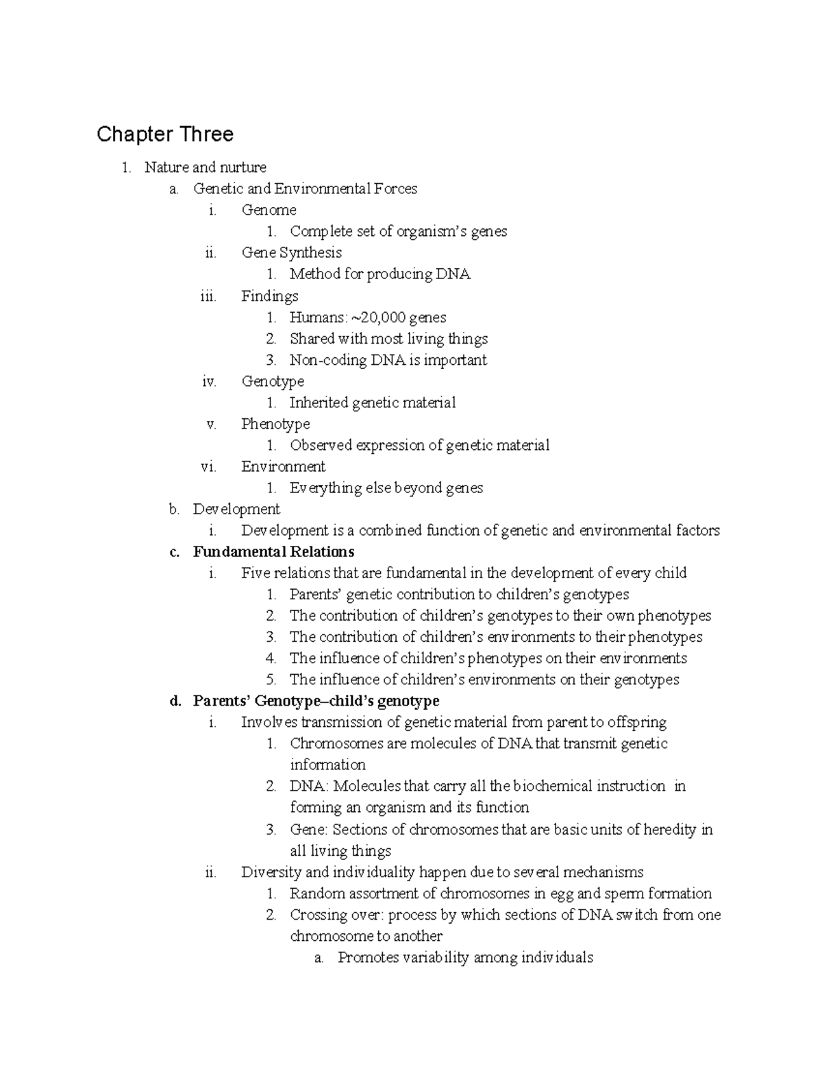 Dynamics of Human Development Chapter Three Nature and nurture a