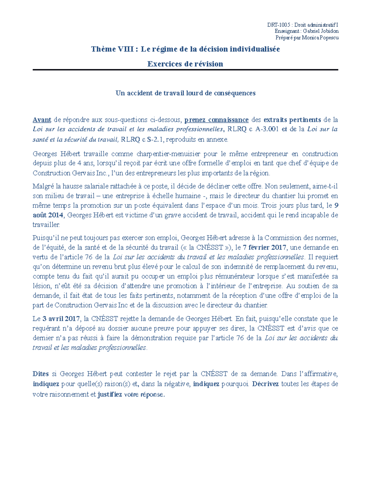 004 Exercices %28Th%C3%A8me VIII%29 - Enseignant : Gabriel Jobidon ...